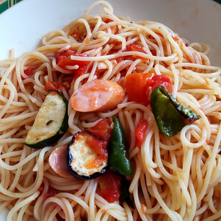 カットトマト缶の冷製パスタソース☆